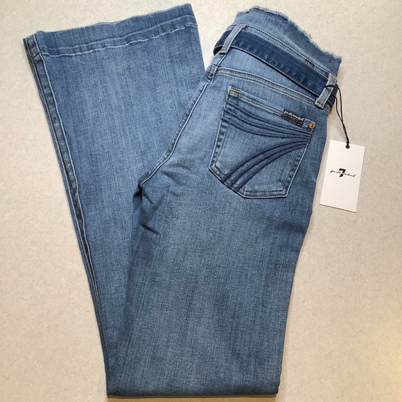 7 For All Mankind Jeans 26X32.5 Dojo In Paloma NWT! - Picture 3 of 8
